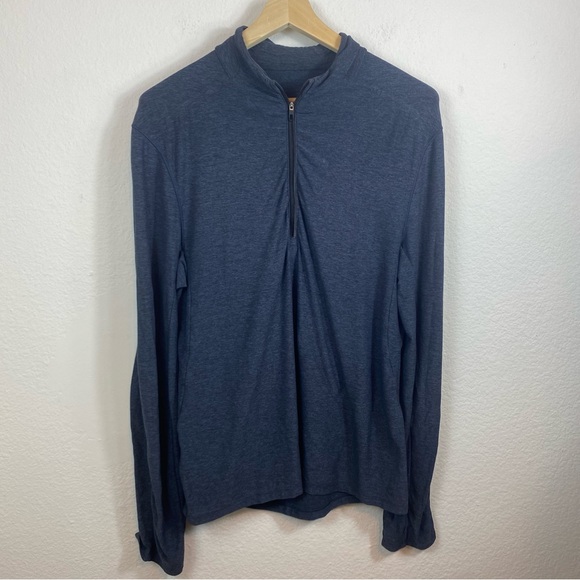 Lululemon Men’s Small Surge Warm Half-Zip‎ Pullover Dark Blue M3AORS - Picture 1 of 9